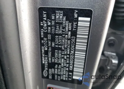 2021 Genesis Gv80 Base from USA, damaged, VIN KMUHBDSB7MU041563